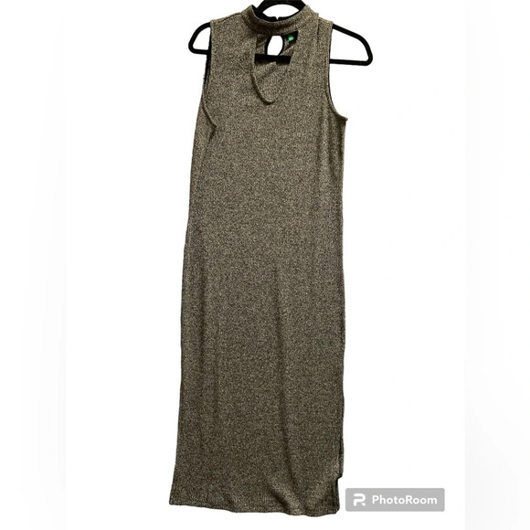 United Color’s of Benetton choker holiday maxi slit dress Sz M - Picture 2 of 12